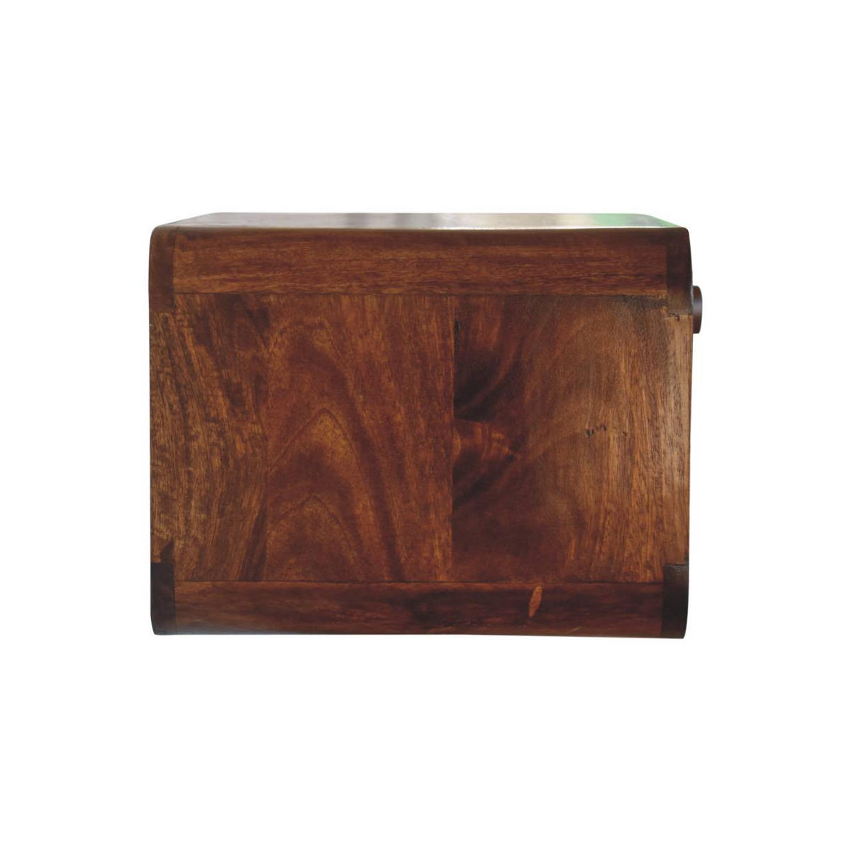 NACHTTISCH wandmontiert, offen geflochten - Messingfarben/Braun, Holz/Metall (45/25/32cm) - Artisan Furniture
