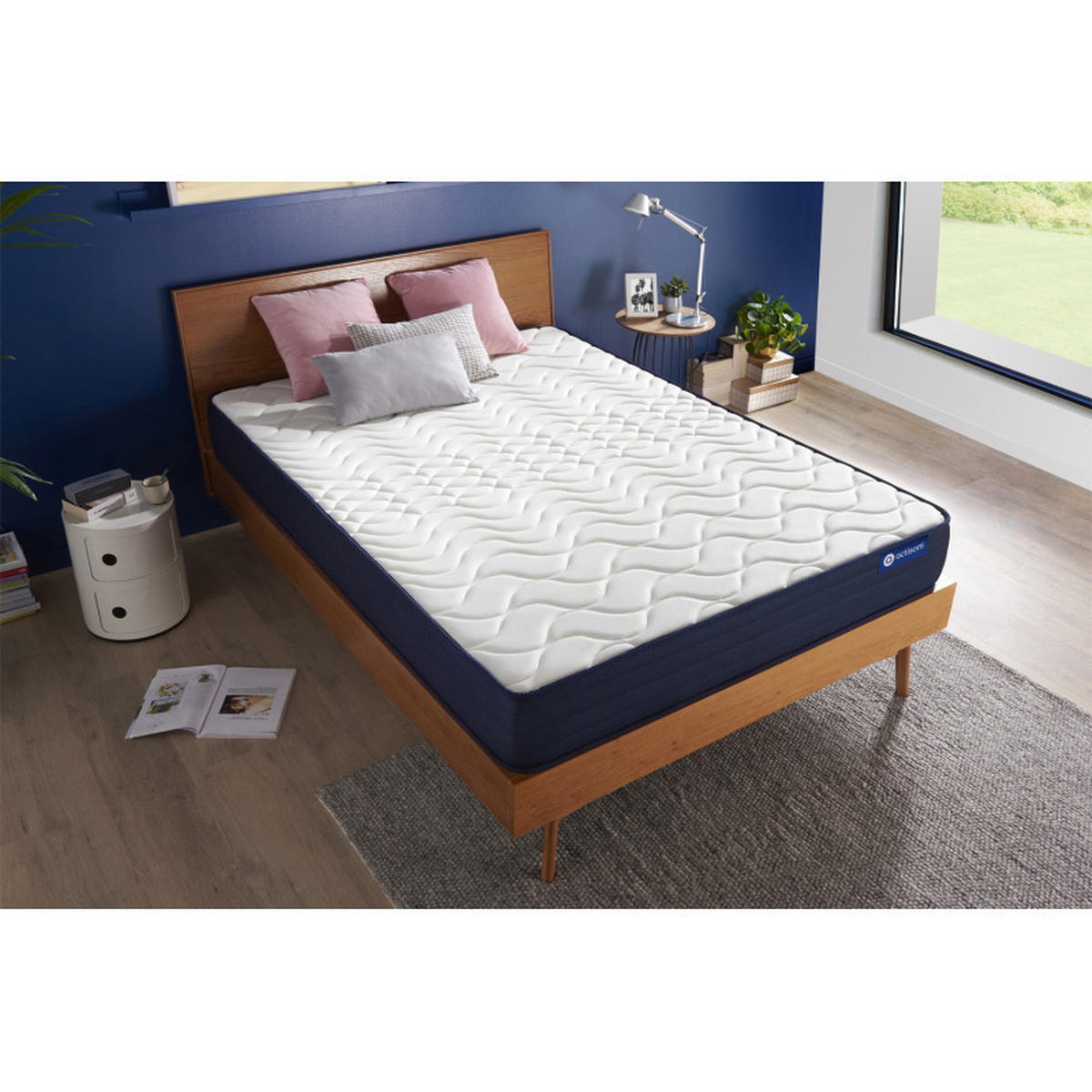 MATRATZE Actiflex life Taschenfederkern und Memory-Schaum 70 x 190 cm h4 - Weiß, Textil (70/190cm) - ACTISOM