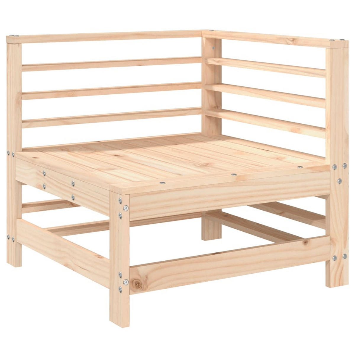 GARTEN-LOUNGE-SET 3-teilig Massivholz Kiefer - Braun, Holz - vidaXL