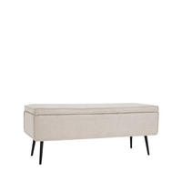 BANK Sanna Beige 109 cm x 43 cm - Beige, Textil (109/43/41cm)