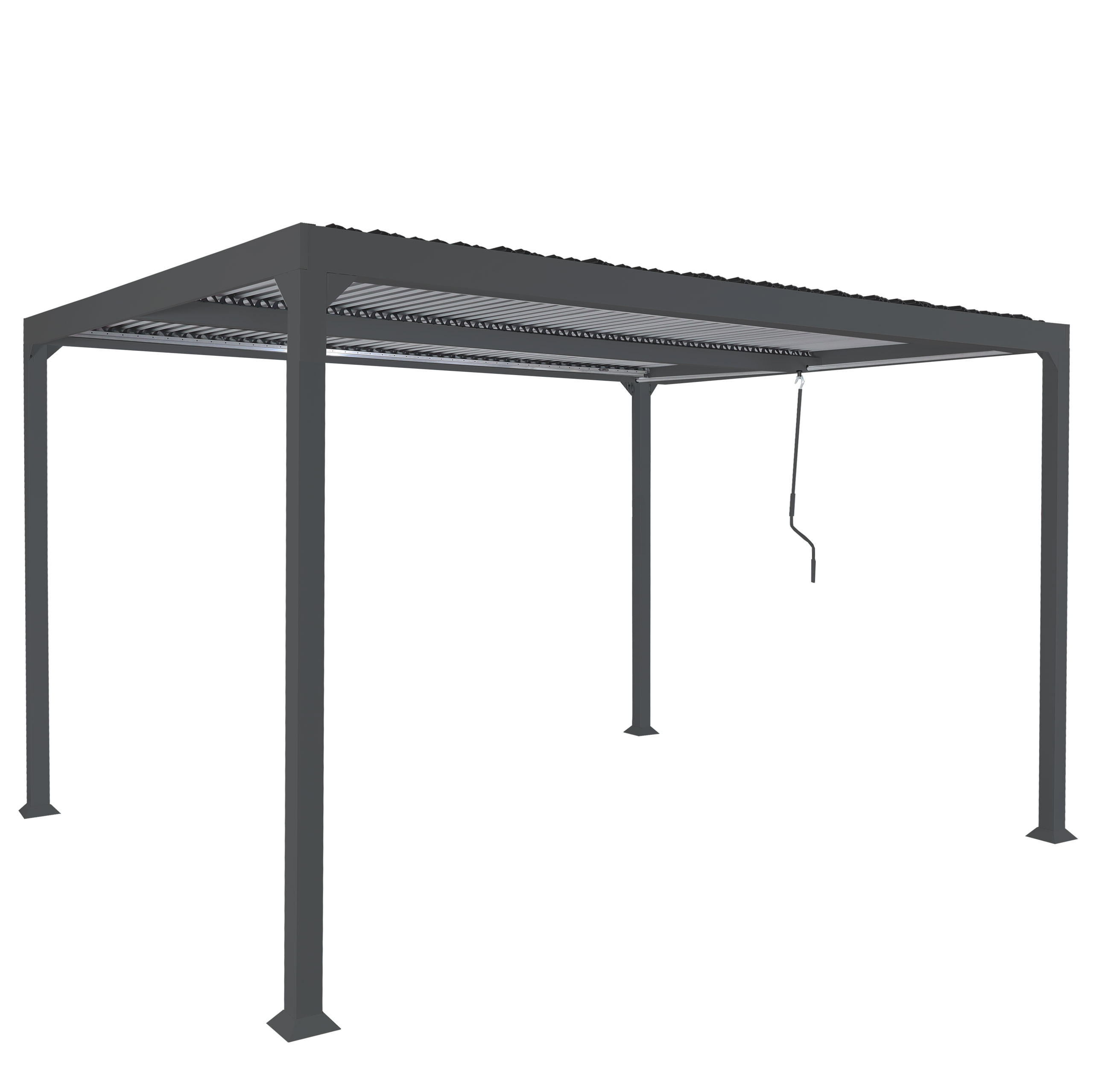 Berlinlodge Pergola Anthrazit 370x224x300 cm