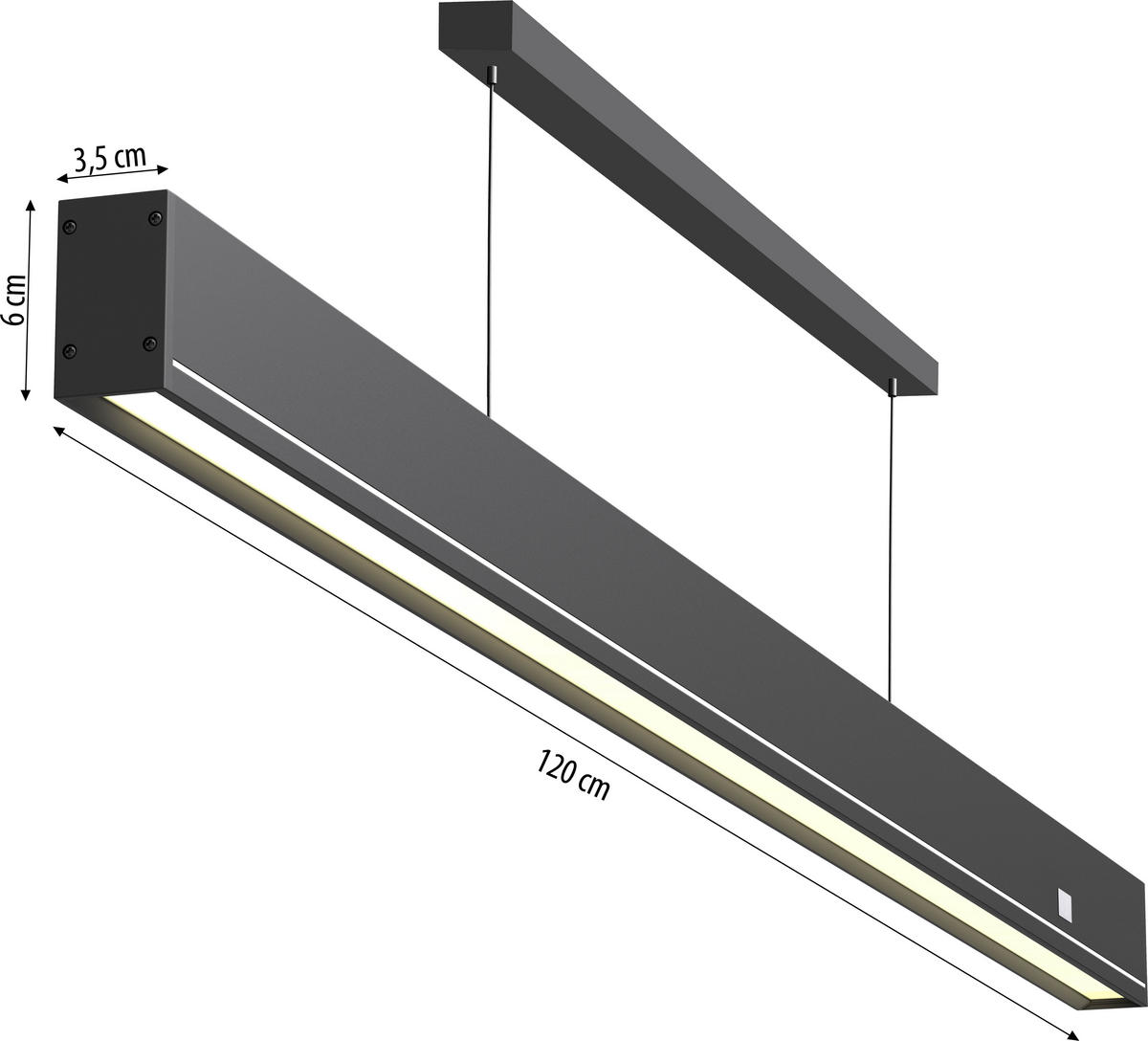 LED-PENDELLEUCHTE - mit Gestensteuerung, dimmbar und Farbtemperaturwechsel für elegantes Ambiente, 2er-Set - Weiß, Kunststoff (3.5/120/6cm) - Northpoint