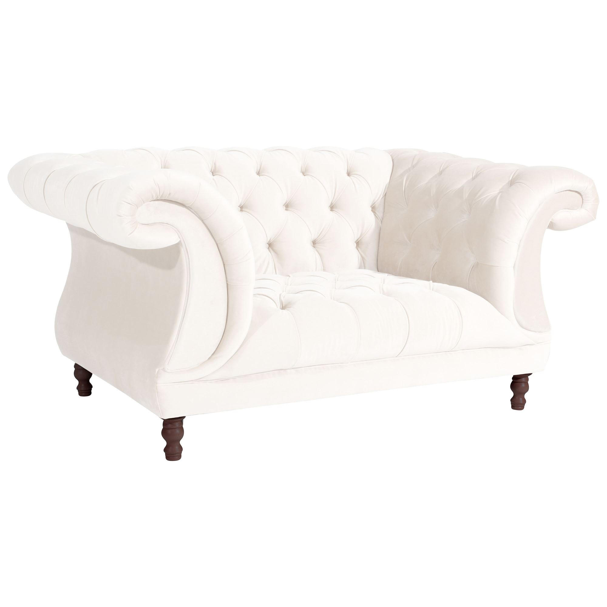 CHESTERFIELD Sessel Kaylin Samtvelours creme - Creme, Kunststoff (100/80/167cm) - 58aufmkessel