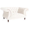CHESTERFIELD Sessel Kaylin Samtvelours creme - Creme, Kunststoff (100/80/167cm) - 58aufmkessel