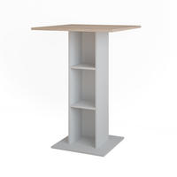 BAROVÝ STŮL Repose Bílá/Sonoma - bílá/Sonoma dub, kompozitní dřevo (75/75/106cm) - Vicco