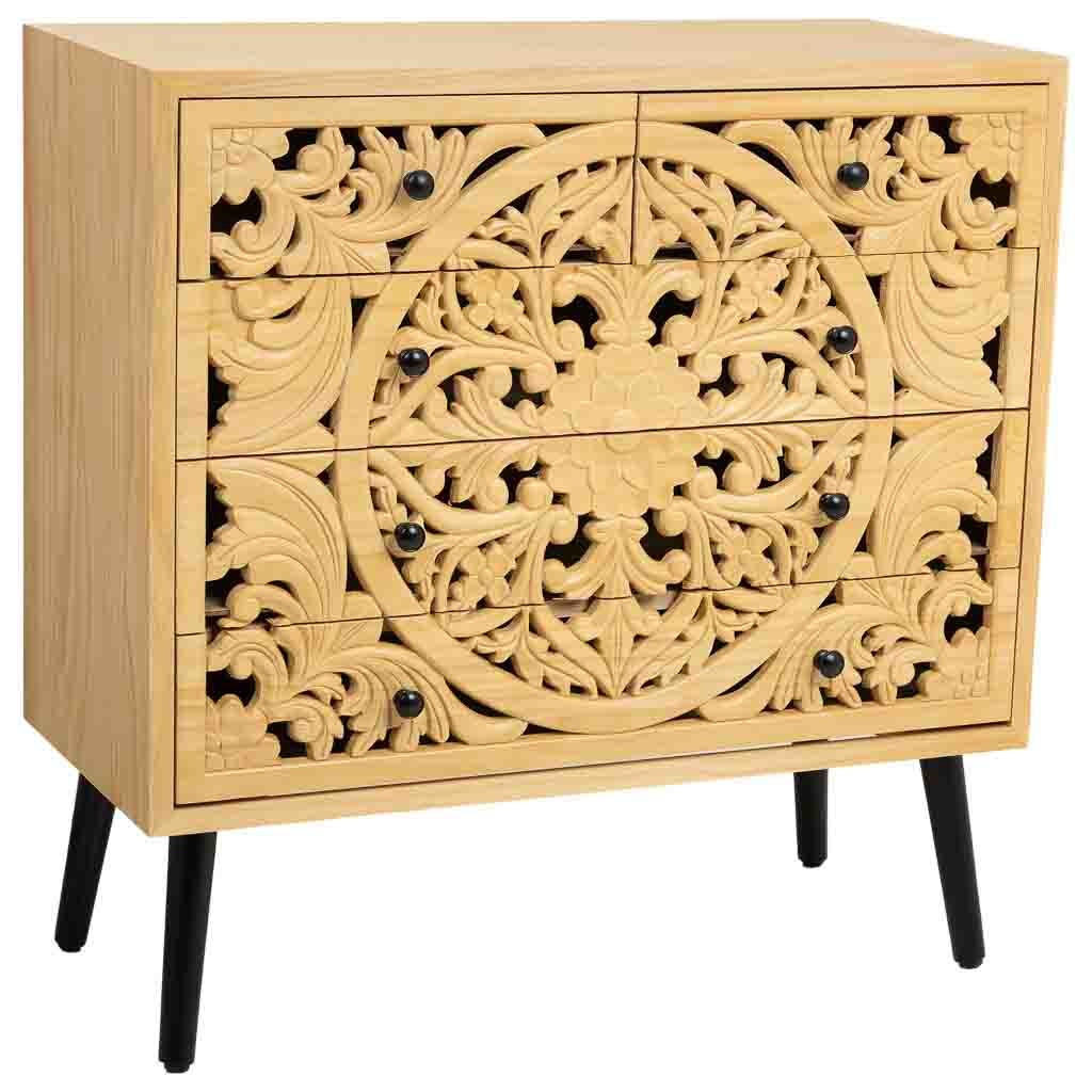 KOMMODE aus Holz, Braun, 80x40x81 - Braun, Holz (80/81/39cm) - Wanderlust