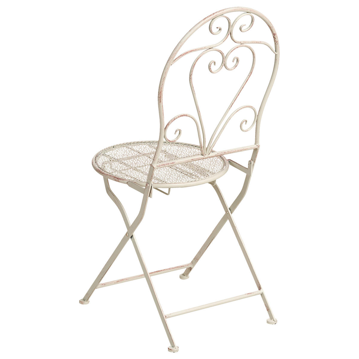 GARTENSTUHL 2er-Set Hellbeige Folelli - Beige, Metall (40/95/46cm) - Beliani