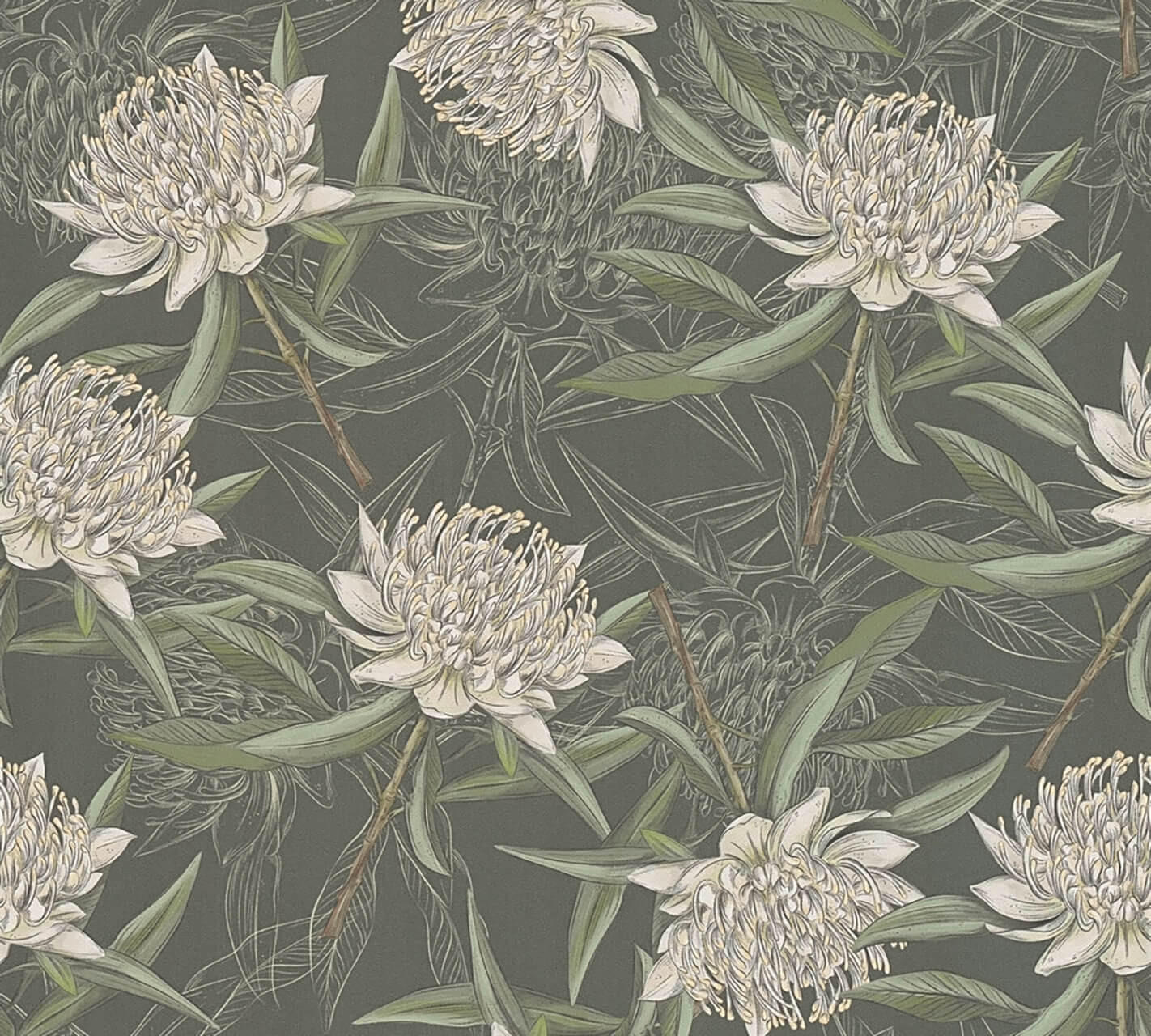 VLIESTAPETE Grün 53/1005 cm - Schwarz, Textil (53/1cm) - KUNSTLOFT