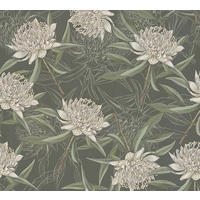 VLIESTAPETE Grün 53/1005 cm - Schwarz, Textil (53/1cm) - KUNSTLOFT