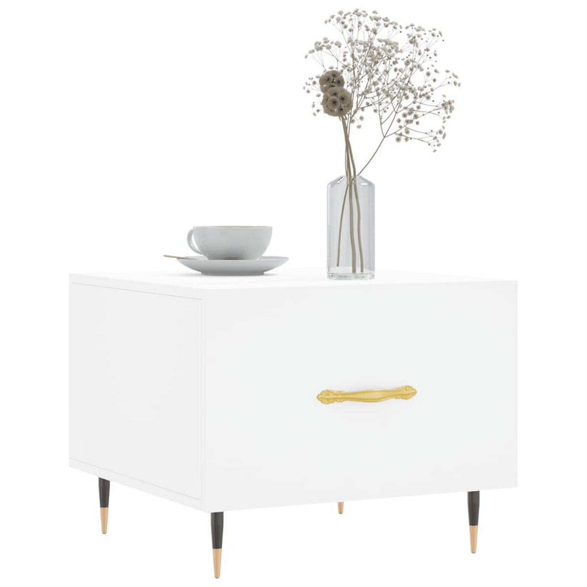 COUCHTISCH Weiß 50x50x40 cm Holzwerkstoff - Weiß, Holzwerkstoff (50/50/40cm) - furnicato