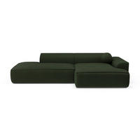 ECKSOFA RECHTS Rastergewebe Olivgrün 260cm - Olivgrün, Textil (260/155cm) - Sia Home