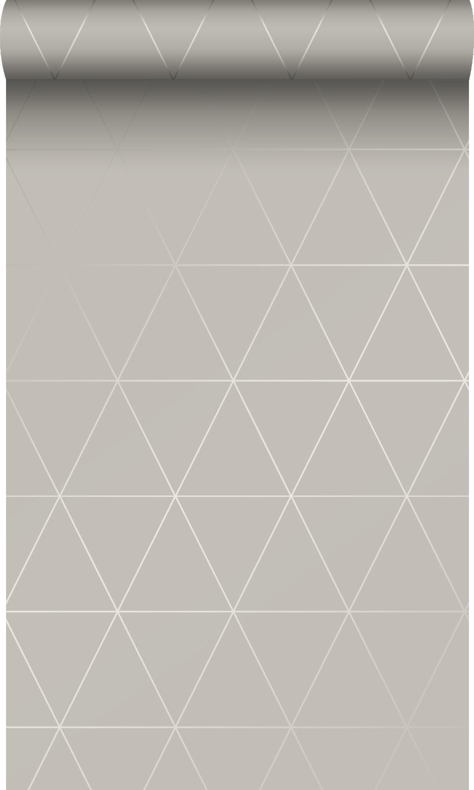 TAPETE grafische Dreiecke 53 cm x 10.05 m - Grau, Papier (53/1000cm) - Origin Wallcoverings