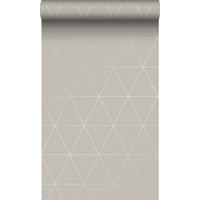TAPETE grafische Dreiecke 53 cm x 10.05 m - Grau, Papier (53/1000cm) - Origin Wallcoverings
