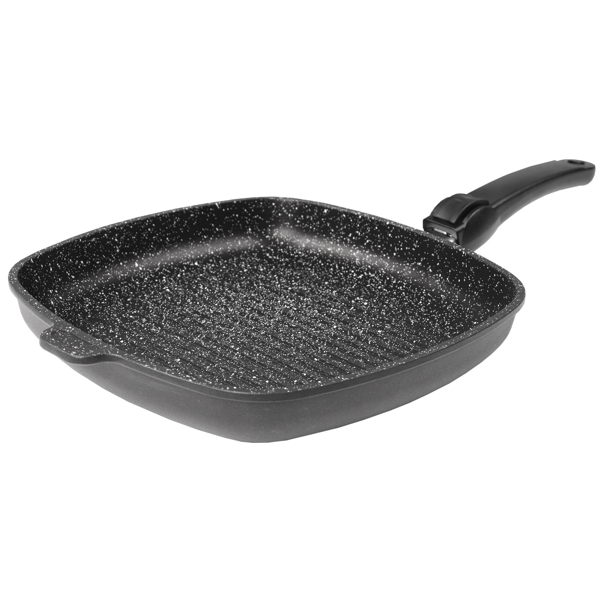 GRILLPFANNE - Schwarz, Metall (28cm) - Stoneline