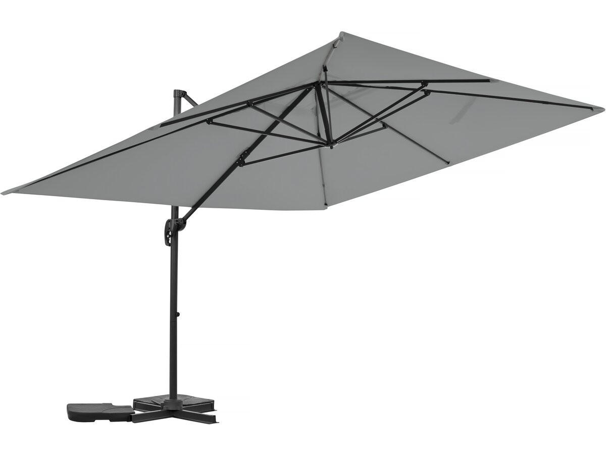 SONNENSCHIRM sky 4 Grau - Grau, Metall (278/370cm) - Habitat Garten