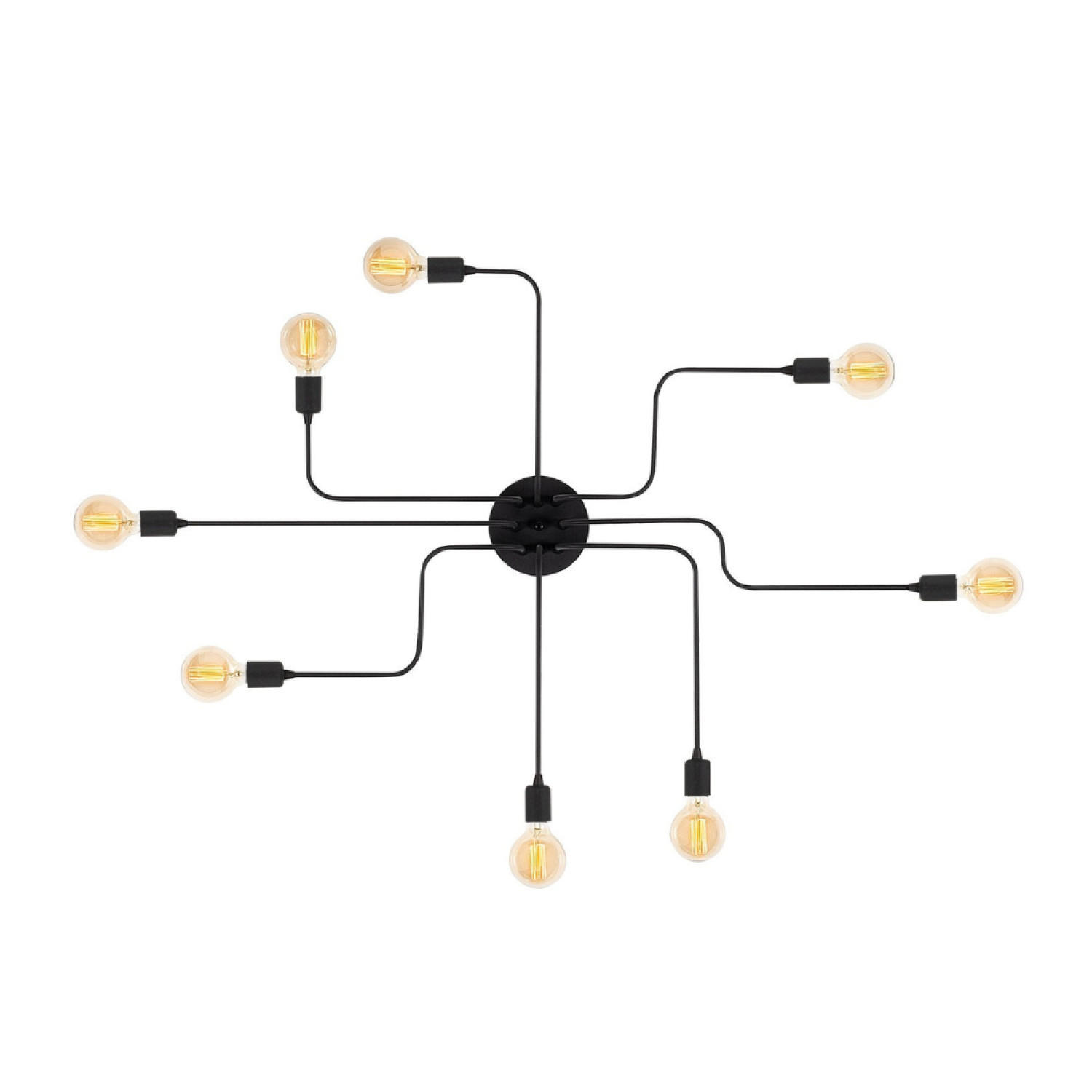 DECKENLEUCHTE Zoe Farbe Schwarz 40w - Schwarz, Metall (140/140/15cm) - Concept Usine