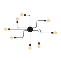 DECKENLEUCHTE Zoe Farbe Schwarz 40w - Schwarz, Metall (140/140/15cm) - Concept Usine