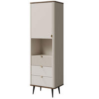 REGAL Marly Kaschmir / Walnuss 60 / 40 / 191cm - Kaschmir/Beige, Holz/Holzwerkstoff (60/191/40cm) - Feldmann-Wohnen