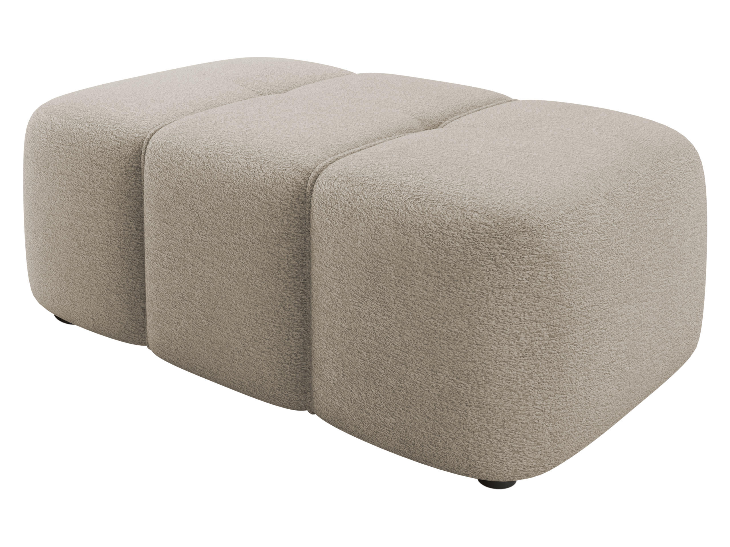 POLSTERHOCKER Furyn - Beige/Schwarz, Holzwerkstoff/Kunststoff (93/38/62cm) - MIRJAN24