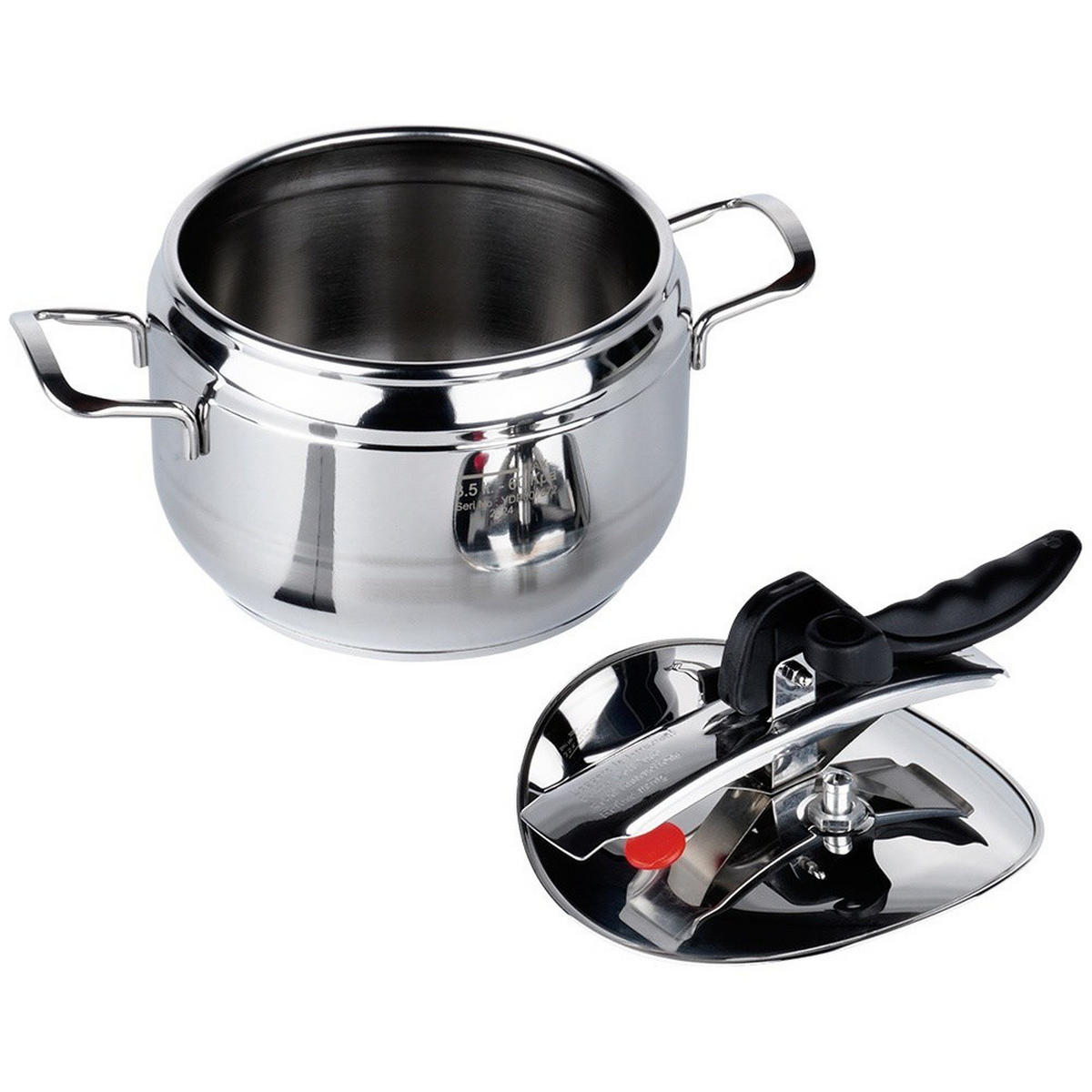 SCHNELLKOCHTOPF Profi silber - Silberfarben, Metall (3.5L) - Orion 