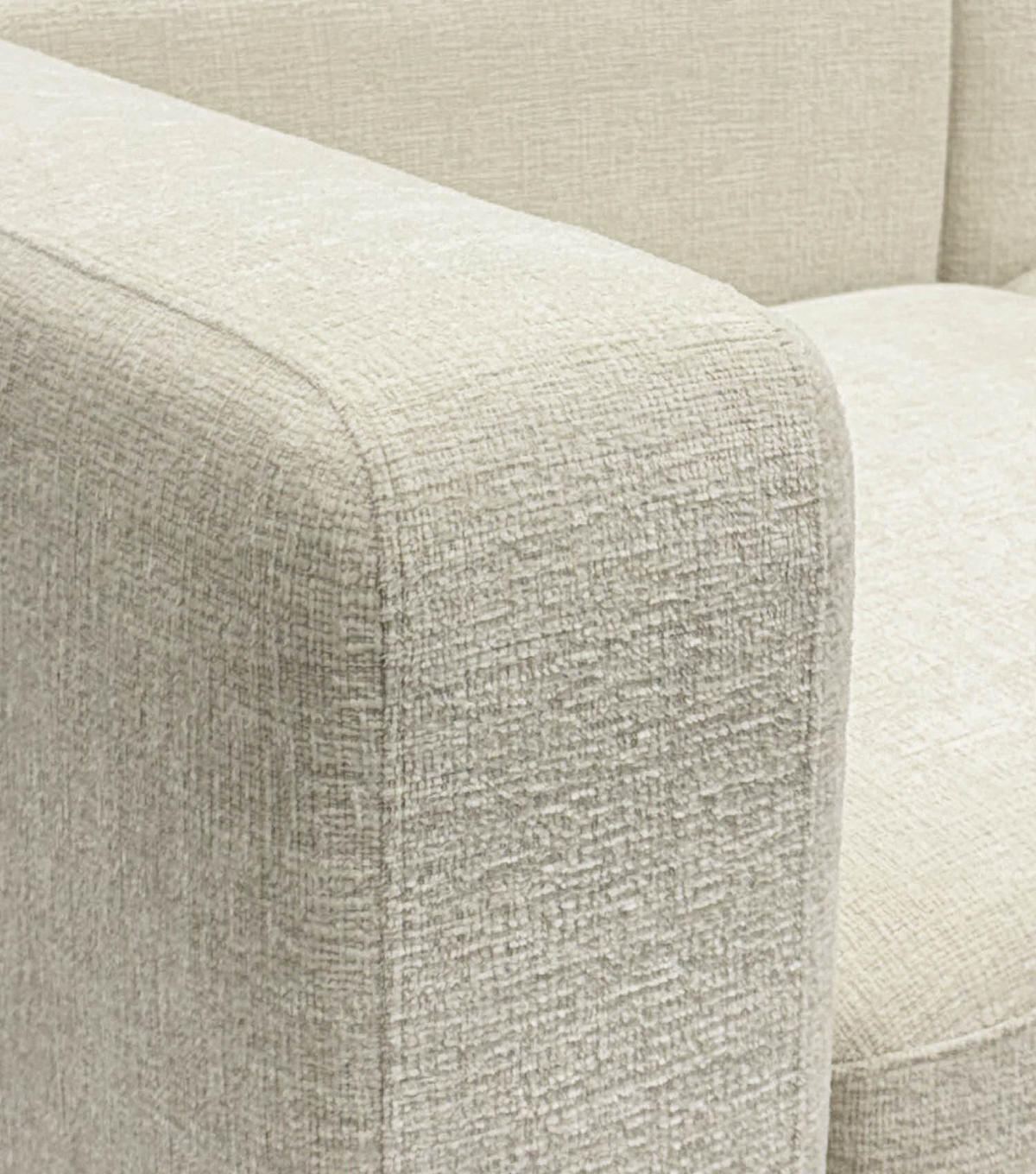 SOFA modular Cubo 4-Sitzer inkl. Hocker - Beige, Textil (314/201cm) - Mokebo