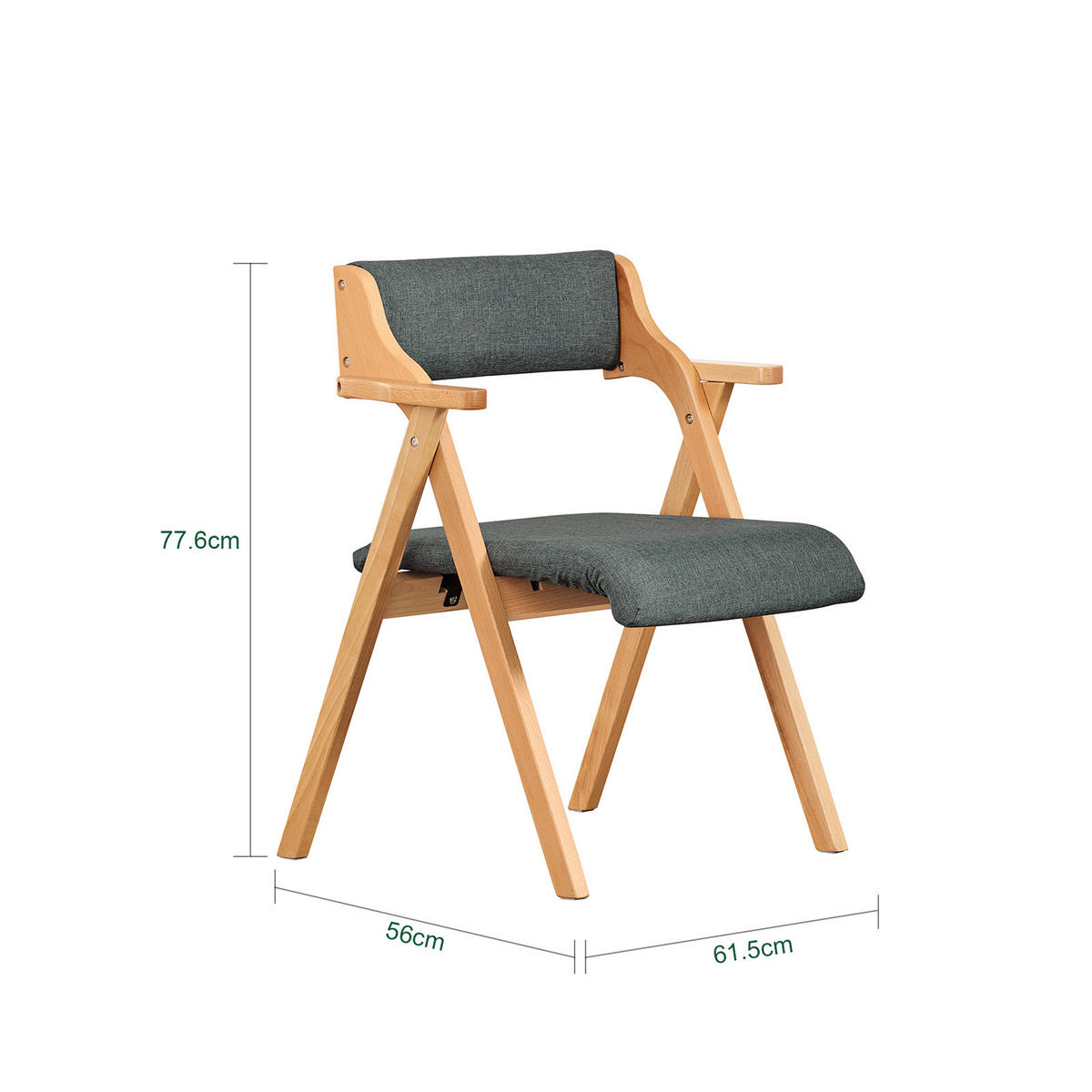 KANCELÁŘSKÁ židle s područkami a dřevěnou konstrukcí - barva javoru, dřevo/kožešina (62/78/56cm) - SoBuy