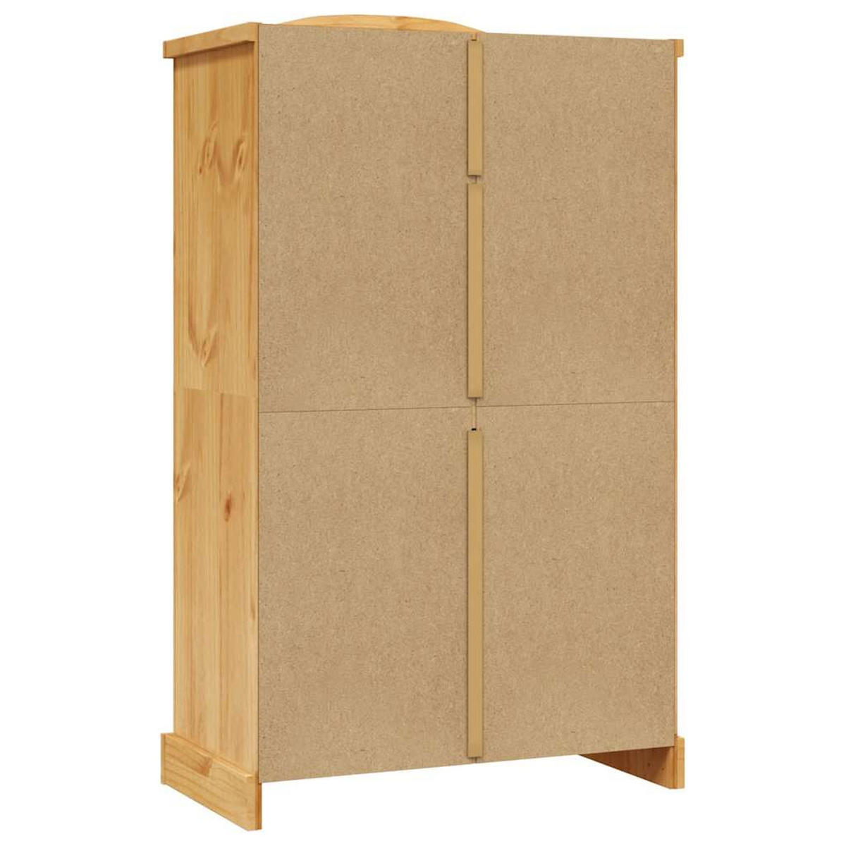 KLEIDERSCHRANK Mexiko-Stil Kiefernholz 2 Türen - Braun, Holz (101/170/52cm) - vidaXL