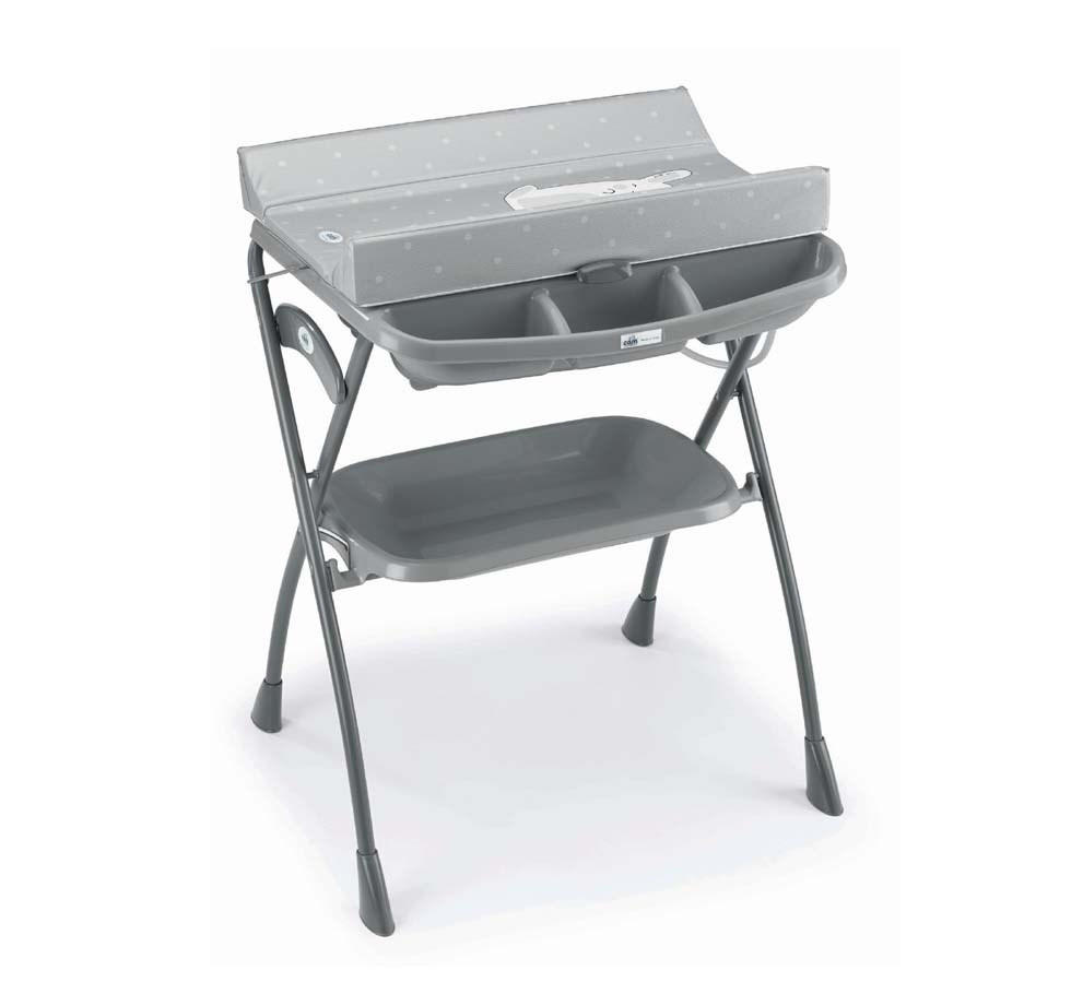 WICKELTISCH mit Badewanne Volare für Babys - Grau, Kunststoff (69/101/78cm) - Cam il Mondo del Bambino S.p.A.