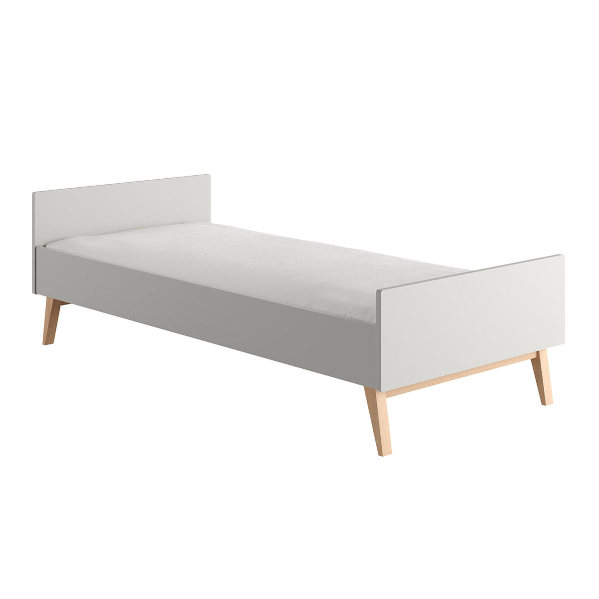 POSTEL 90/200 Swing Šedá a dřevo - šedá, kompozitní dřevo (90/200cm) - Petits-meubles