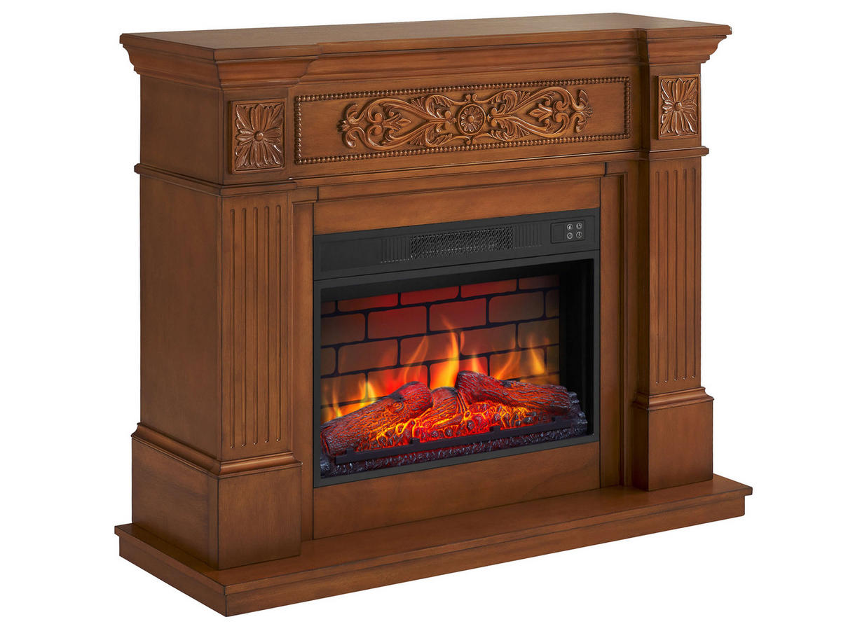 ELEKTROKAMIN Toscana AF23BS Eiche – Breite 96 cm, 3D-Flammeneffekt, LED-Beleuchtung, Heizfunktion - Braun, Glas/Holzwerkstoff (106.6/92.5/37cm) - ArtiFlame