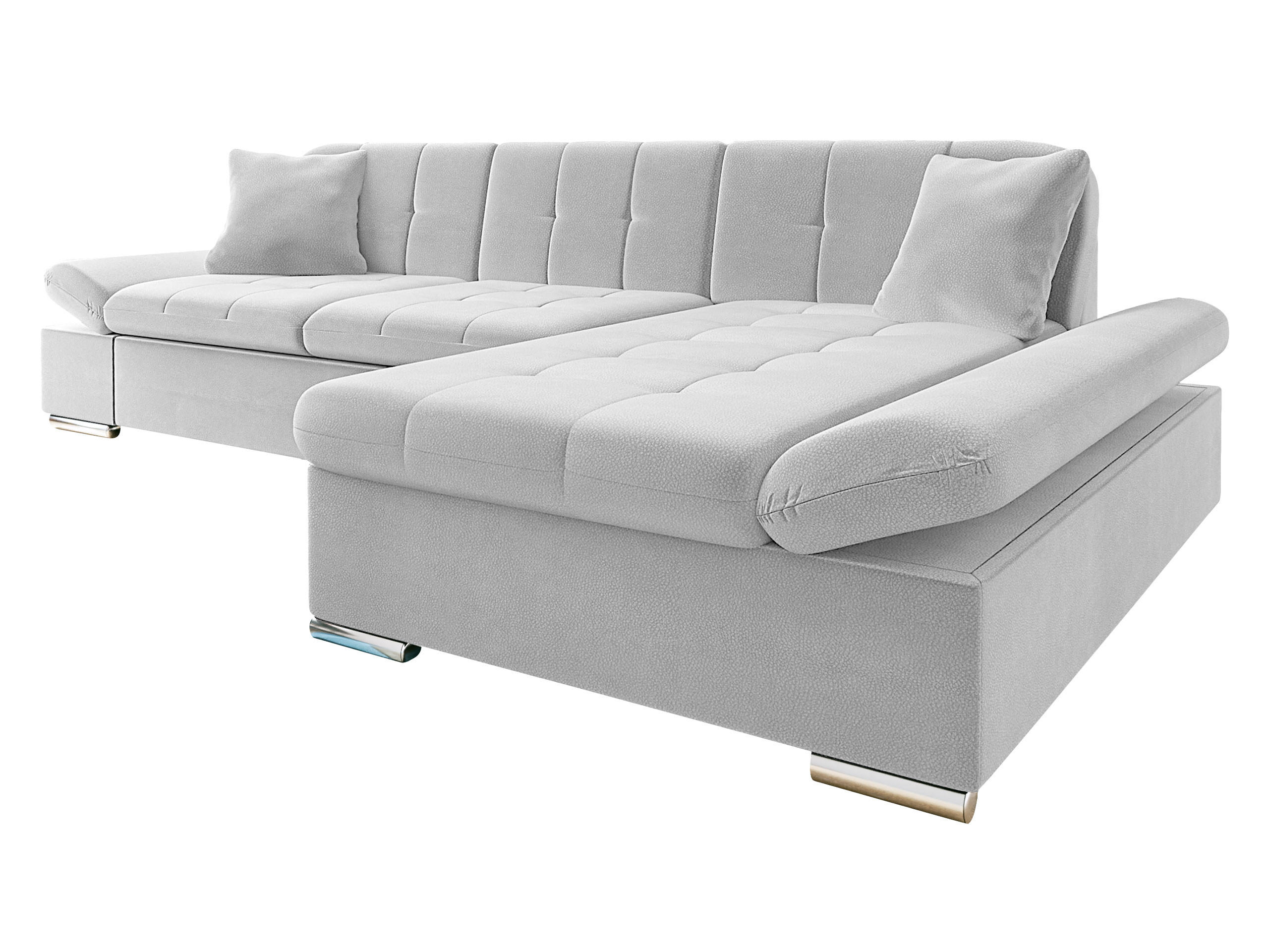 ECKSOFA Malwi Premiumi, Seite: Rechts - Silberfarben, Holz/Textil (278/161cm) - MIRJAN24