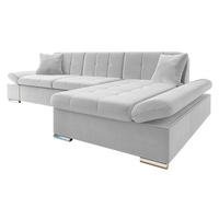 ECKSOFA Malwi Premiumi, Seite: Rechts - Silberfarben, Holz/Textil (278/161cm) - MIRJAN24