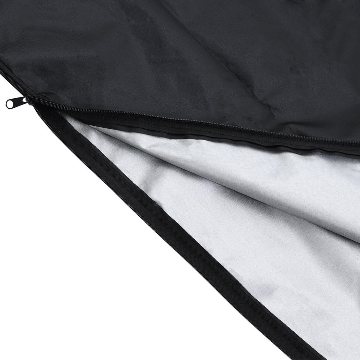 SCHUTZHÜLLE für 2,4 m Ampelschirm aus Oxford-Gewebe mit PVC in Schwarz wasserdicht UV-beständig mit Reißverschluss und Kordelzug 72 × 261 cm - Schwarz, Kunststoff (72/30cm) - Livingandhome