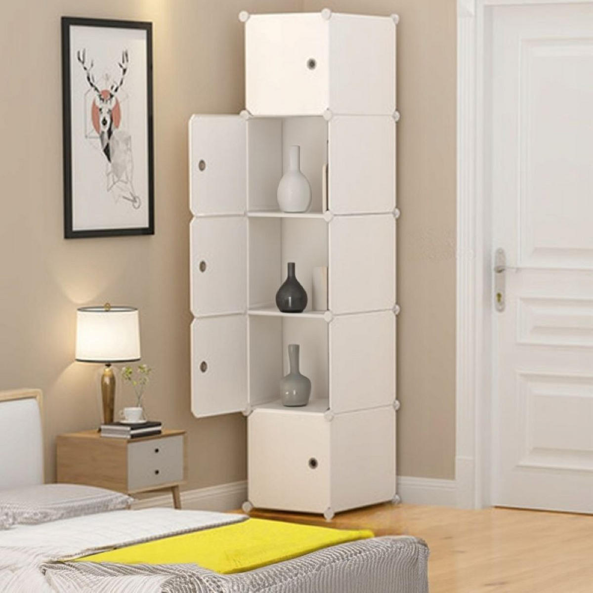 KLEIDERSCHRANK, weiß 39/37/185 cm - Weiß, Kunststoff (39/185/37cm) - Rebiko