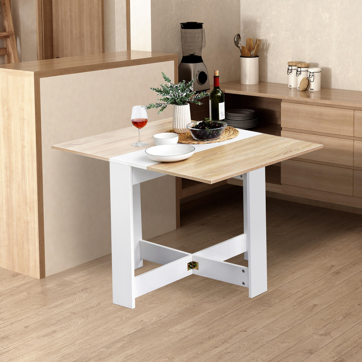 ESSTISCH Weiß, Eiche 1 Stück - Weiß, Kunststoff (103/76/73.5cm) - GiPP