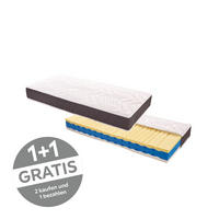 VISCOMATRATZE 90/200 cm Höhe ca. 22 cm 7 -Zonen - Weiß, KONVENTIONELL, Textil (90/200cm) - Livetastic