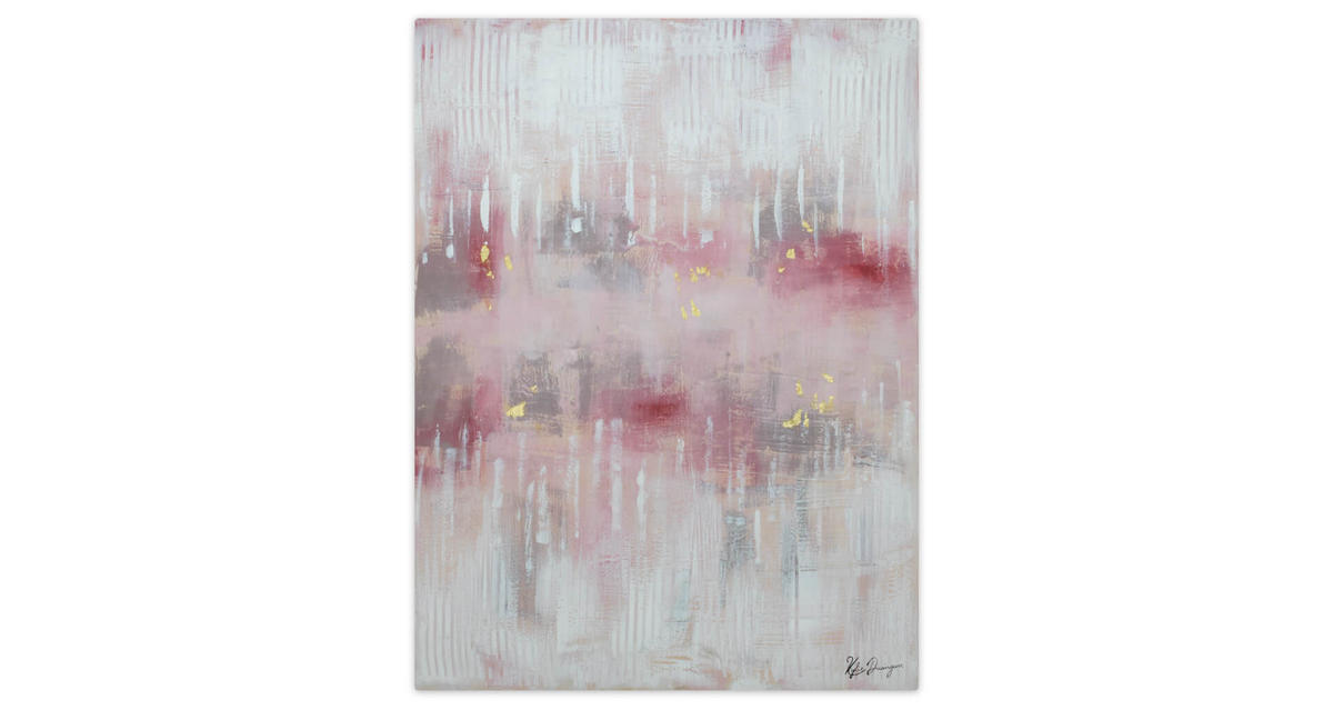 ACRYLBILD HANDGEMALT 75/100 cm - Pink, Holz/Textil (75/100cm) - KUNSTLOFT