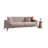 SOFA Cusco 3-Sitzer Mikrofaser Webstoff Beige - Beige, Kunststoff/Textil (230/84/90cm)