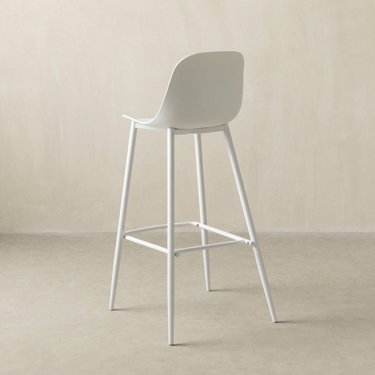 BARHOCKER Lein Weiß 49.5 cm x 101.5 cm - Weiß, Kunststoff (49/101/48cm) - Kenay Home