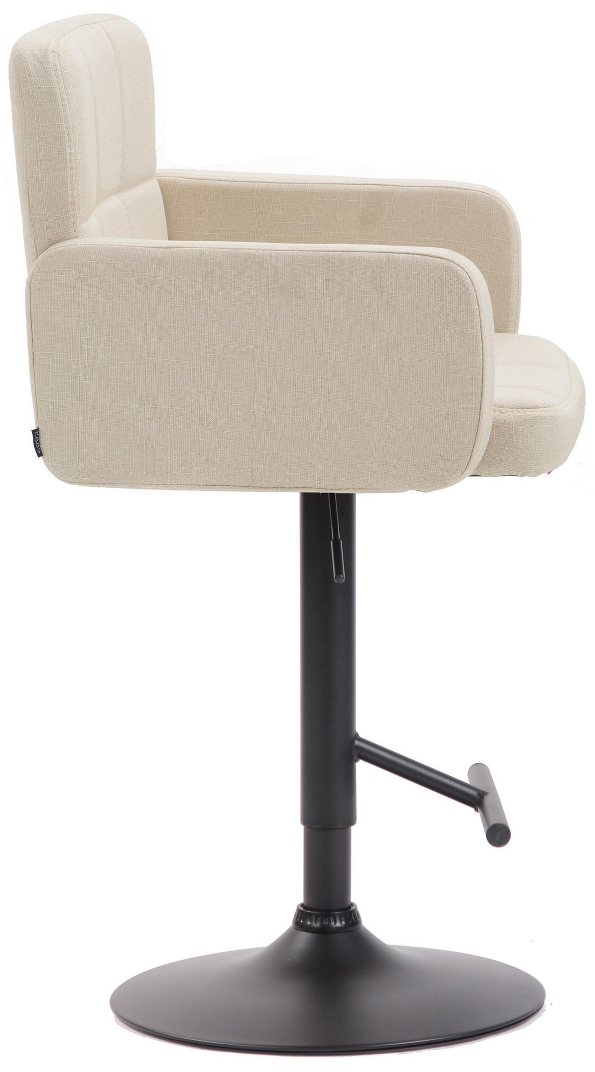 BARHOCKER Stoff creme - Creme/Schwarz, Textil/Metall (60/93/56cm) - CLP