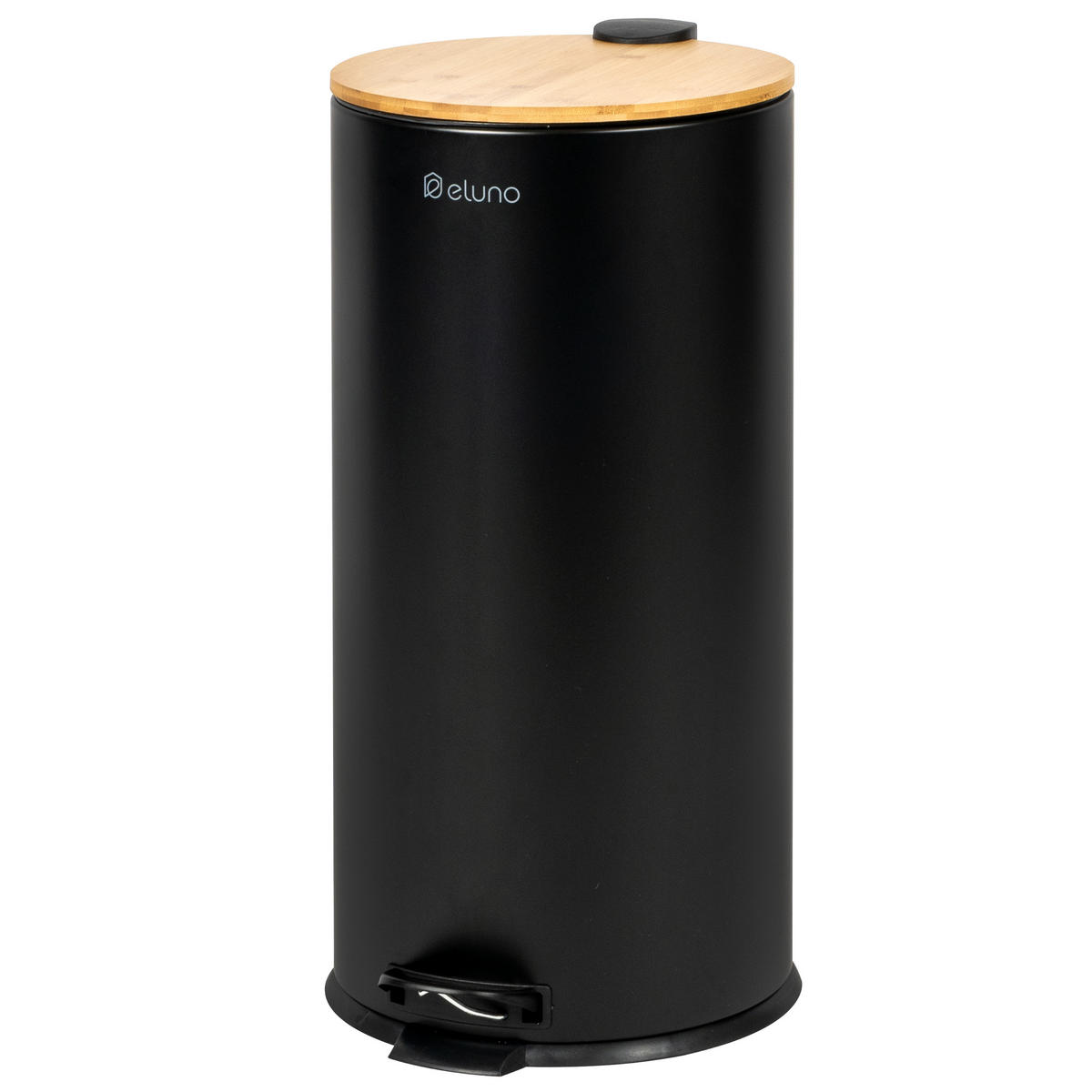 ABFALLEIMER 30 Liter, schwarz, Metall - Schwarz, Metall (30.5/60/39cm) - eluno