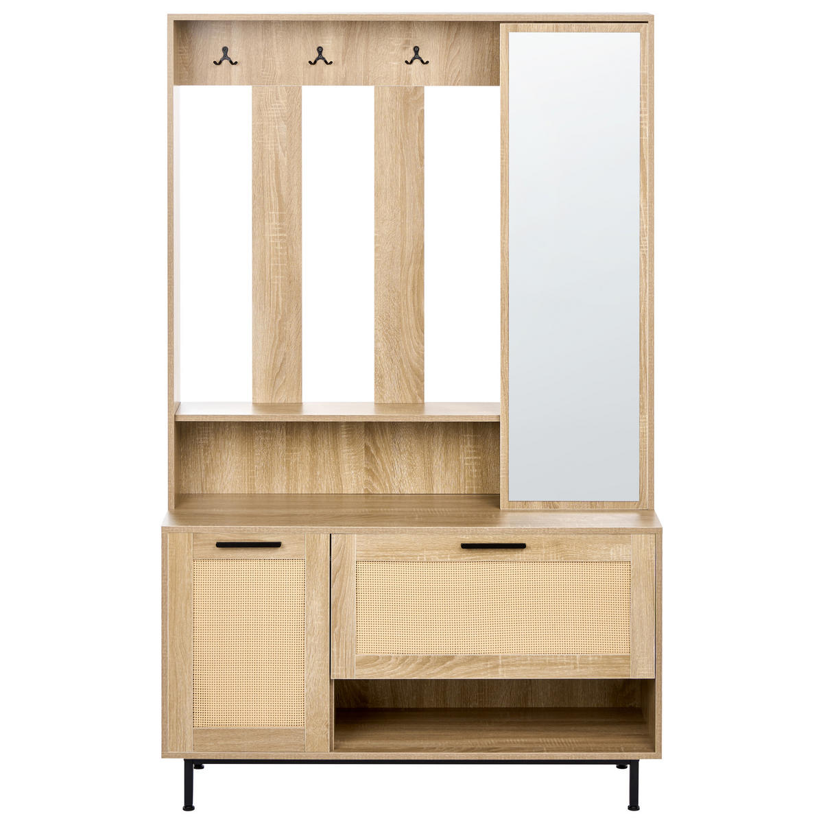 SET HOL maro deschis Maleny - maro/maro deschis, compozit lemnos (112/179/35cm) - Beliani