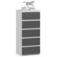 KOMMODE Weiß, Grau 40x35x92 cm - Weiß/Grau, Holzwerkstoff (35.0/40.0/92.0cm) - Akord