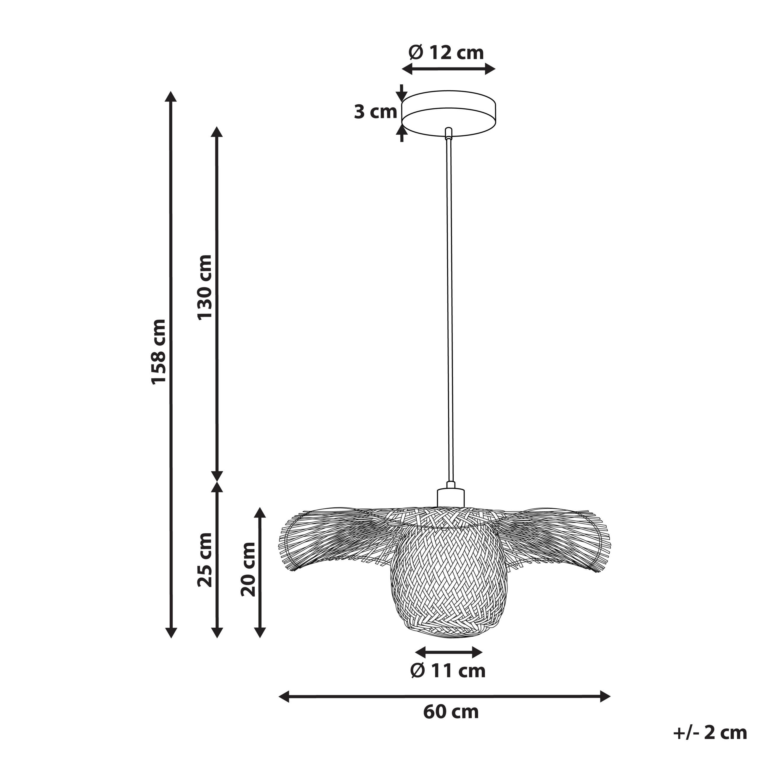 Thumbnail - Beliani Hängeleuchte, Hellbraun, Holz, 60x158x60 cm, Lampen & Leuchten, Innenbeleuchtung, Hängelampen, Pendelleuchten