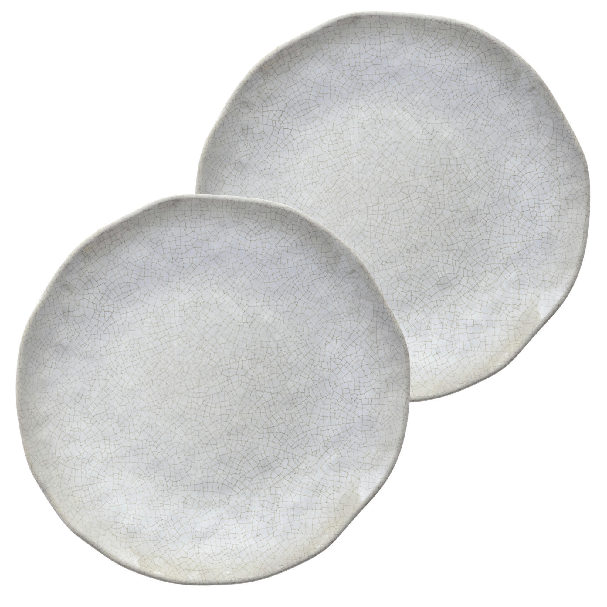 OBSTTELLER Ø 21 cm Atmosfera Taube Set mit 2 Stück - Hellgrau, Kunststoff (21cm) - Rose & Tulipani