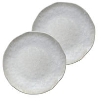 OBSTTELLER Ø 21 cm Atmosfera Taube Set mit 2 Stück - Hellgrau, Kunststoff (21cm) - Rose & Tulipani