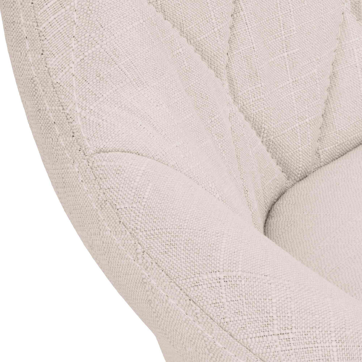BARHOCKER Stoff Creme - Creme/Weiß, Textil/Metall (46/83/49cm) - CLP