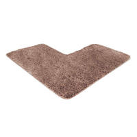 ECKBADEMATTE Florenz - Braun, Textil (100/100cm) - WohnDirect