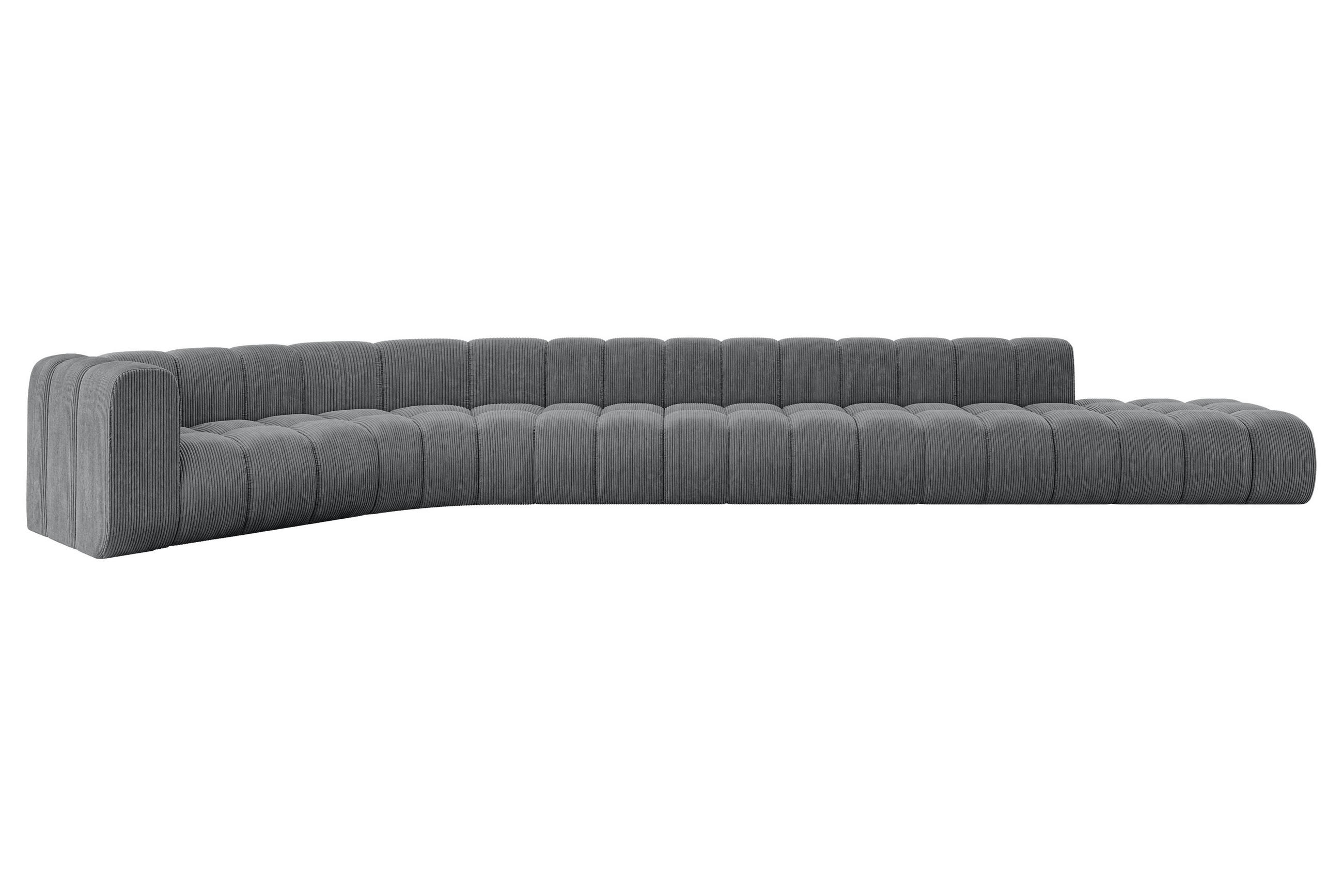ECKSOFA modulares Sofa Tilmo-L3 - 581x194x70 cm Dunkelgrau - Dunkelgrau, Holzwerkstoff/Textil (581/194cm) - ALTDECOR