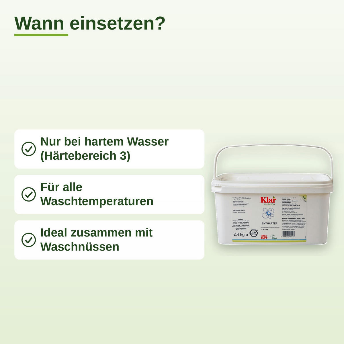 KLAR Enthärter 2.4kg ohne Duft - Ahornfarben, Fell (15/1/15cm) - ich-zapfe